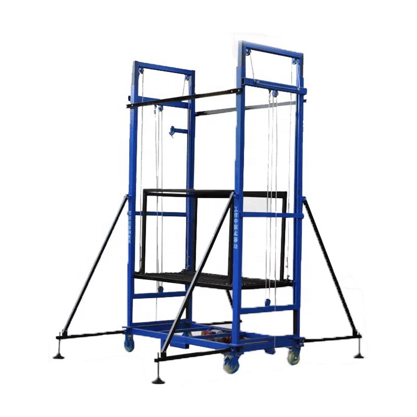 Portable Electric Automatic Lifting Scaffold Platform With Remote Control Ladder Lift