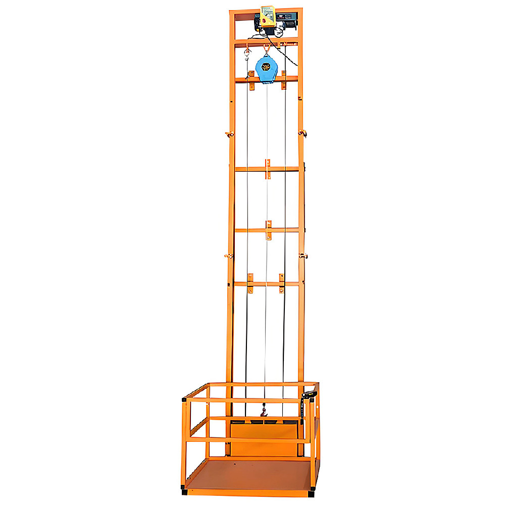 Zelv LF09-1 Steel Rope type Small Electric Lift Platform with Chain Sling 110V 220V 380V Household Cargo Hoisting
