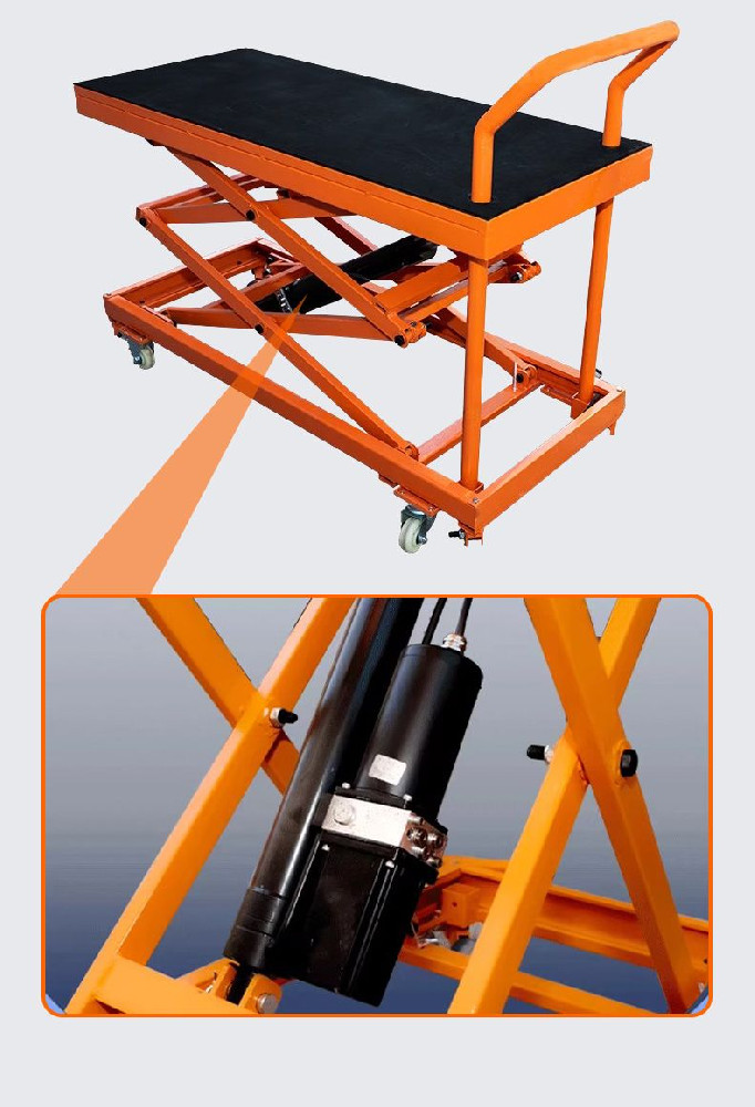 Factory Direct Sales Electric Lifting Horse Stool Indoor Decoration Lifting Lamp New Foldable Mobile Hydraulic Lifting Platform