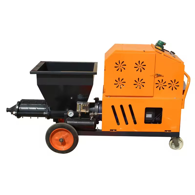 Energy Saving Construction Mini Cement Mortar Sprayer Machine Electric Motor Plastering Spraying Equipment with 80L Hopper
