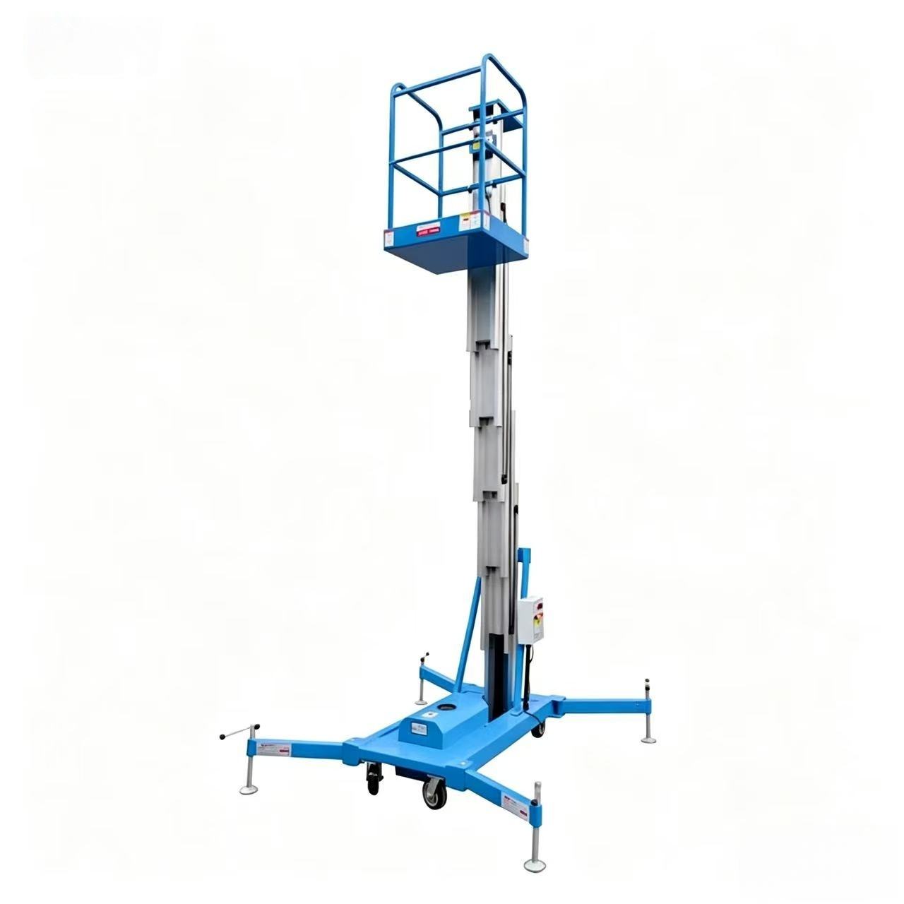 Electric Hydraulic Telescopic Mast Lift Portable Aluminium Alloy Lift Platform